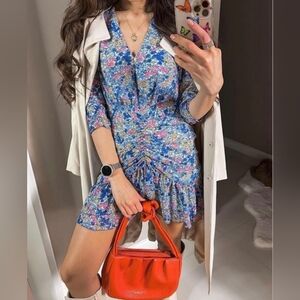 Zara Floral Blue Dress